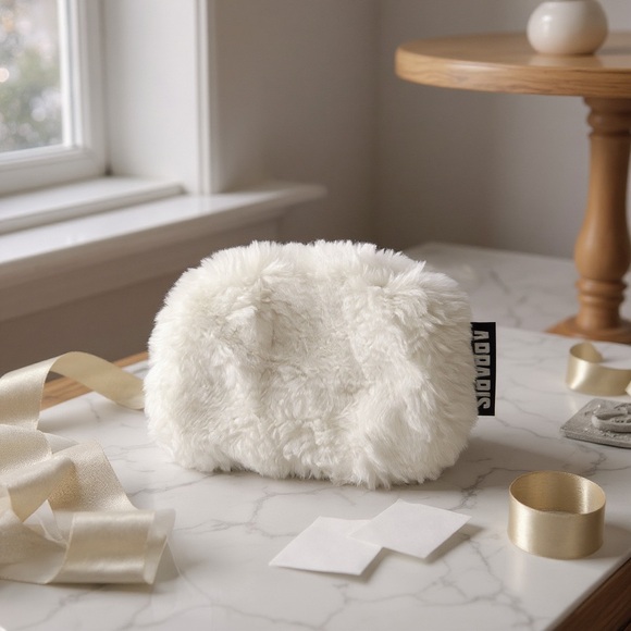 Apparis White Faux Fur Clutch - Picture 4 of 5